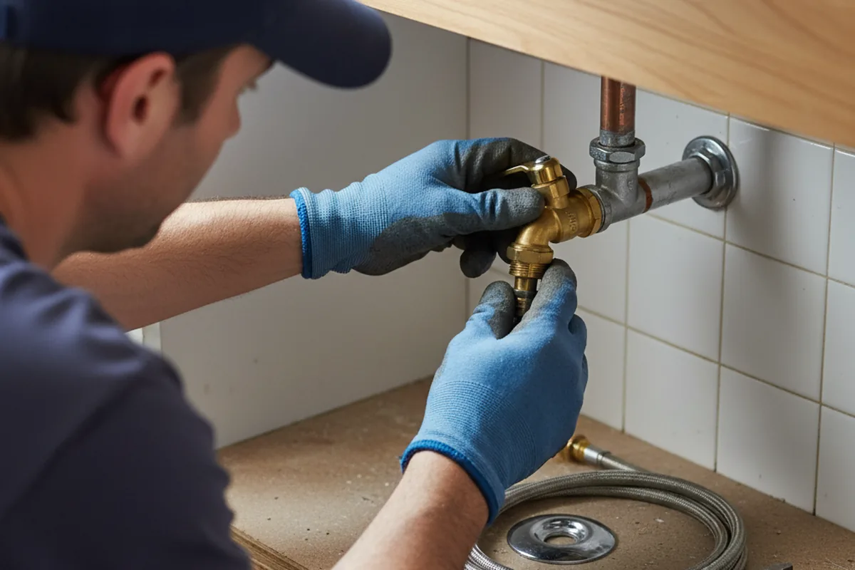 Shutoff valve and fitting work during Emergency Plumbing in Hampshire